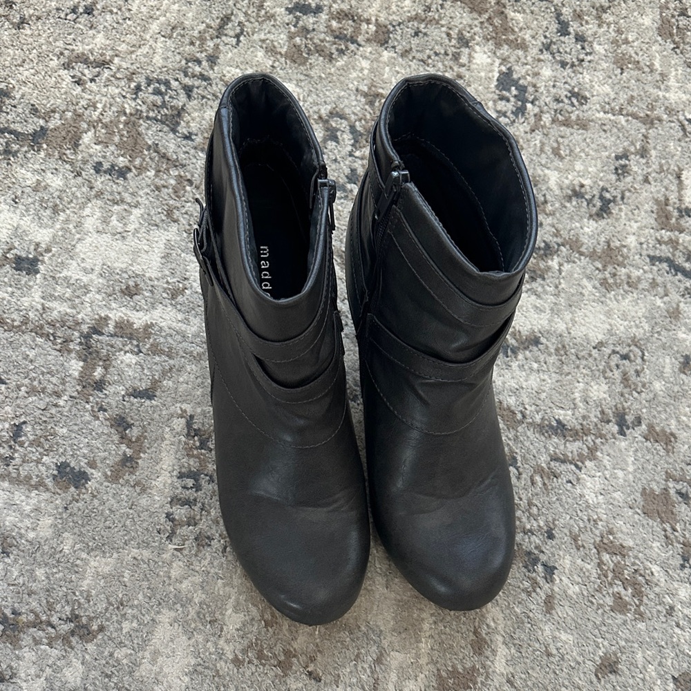 Madden Girl Black Ankle Booties